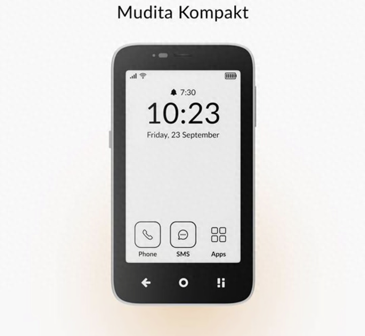 Mudita Kompakt极简主义墨水屏手机发布，299美元__Mudita Kompakt极简主义墨水屏手机发布，299美元