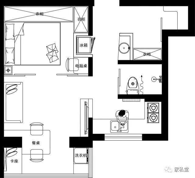 北京三口之家新房建面40平榨干每个空间