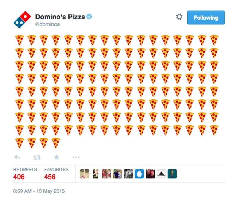 “最懂科技”披萨公司5月20日开通“tweet-to-order”系统