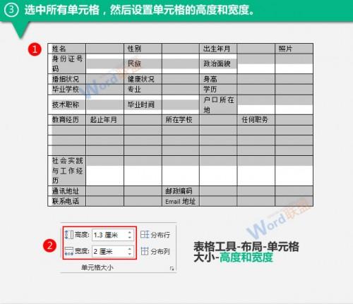 word简历表格如何制作模板_简历模板表格制作步奏_简历表格模板制作教程