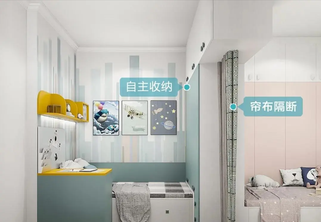 装修儿童房效果图_儿童房装修效果_效果图儿童房