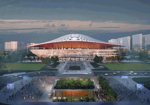 西安国际足球中心屋盖主体结构采用周边刚性环壳承托