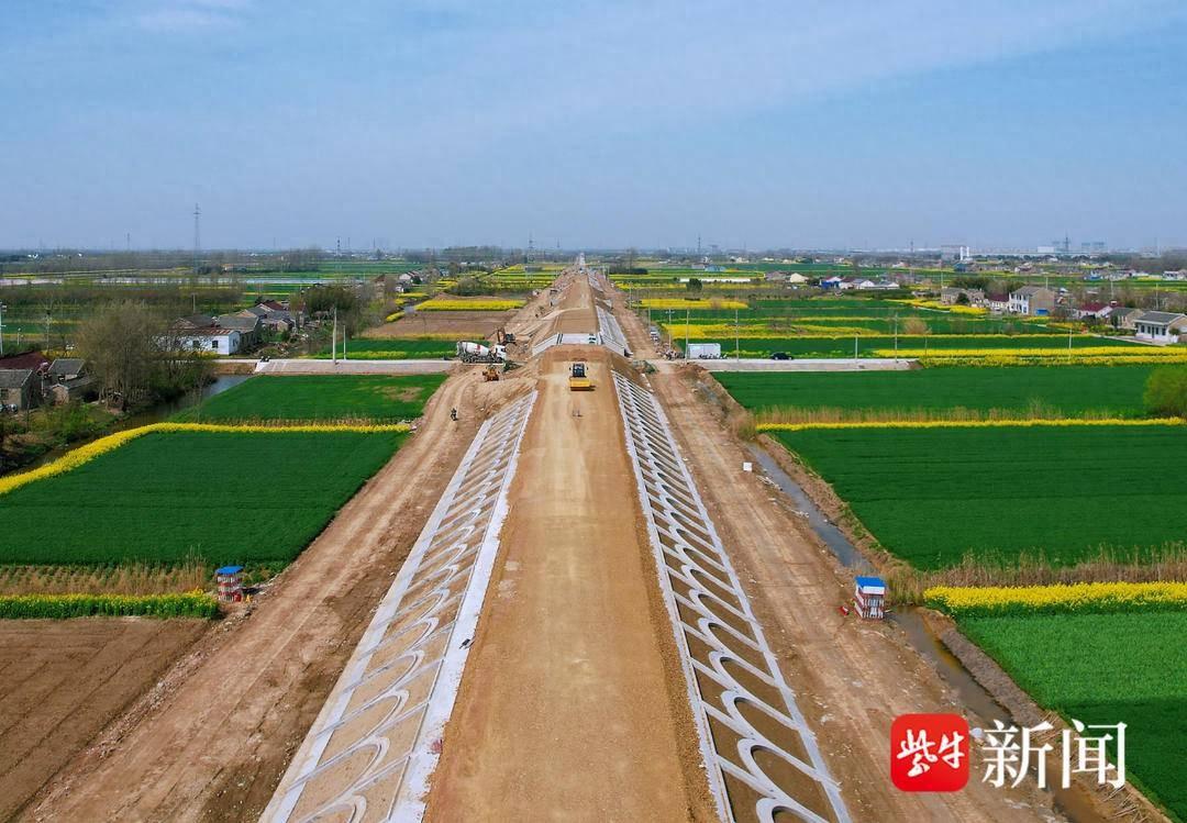 大丰 大丰港铁路支线工程2标段区间路基填筑预计2025年2月通车