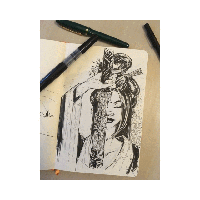 创意速写优秀作品_创意速写素材_creative sketch创意速写