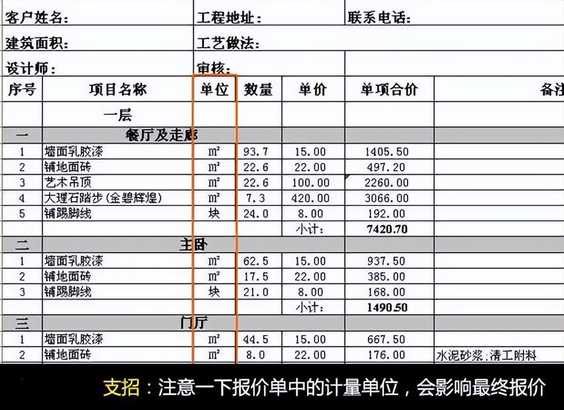 装修建材报价单_建材装修报价单怎么写_装修建材价格清单