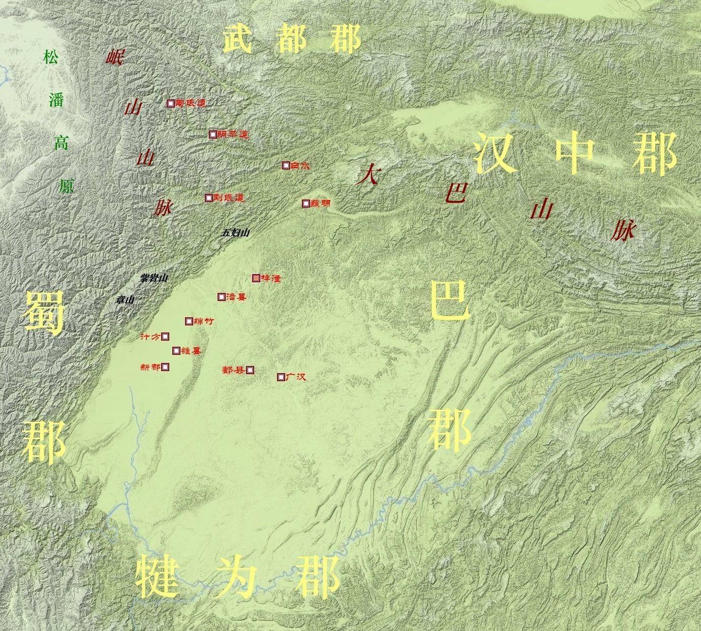 三国雒城地图_三国 雒城_三国雒城落凤坡