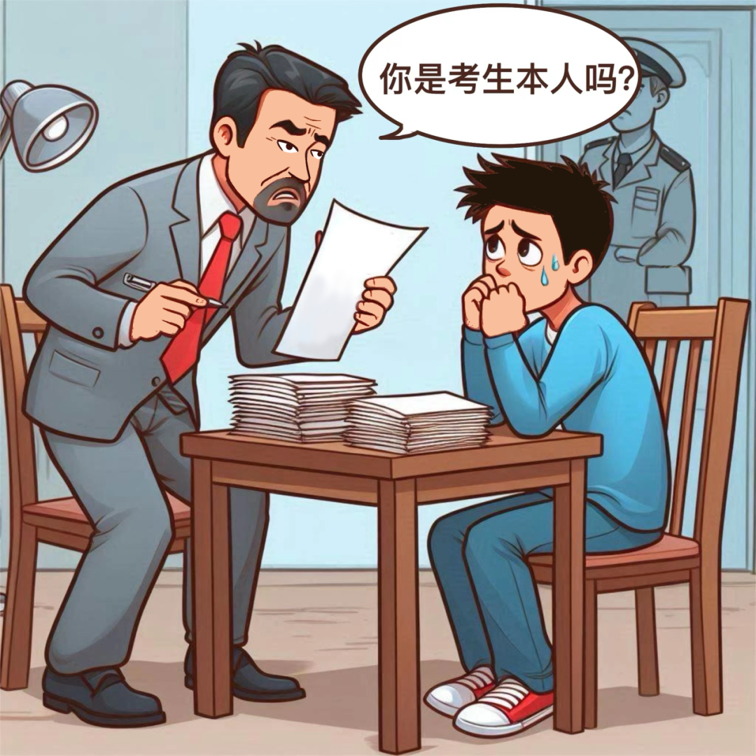 诚信考试漫画图片