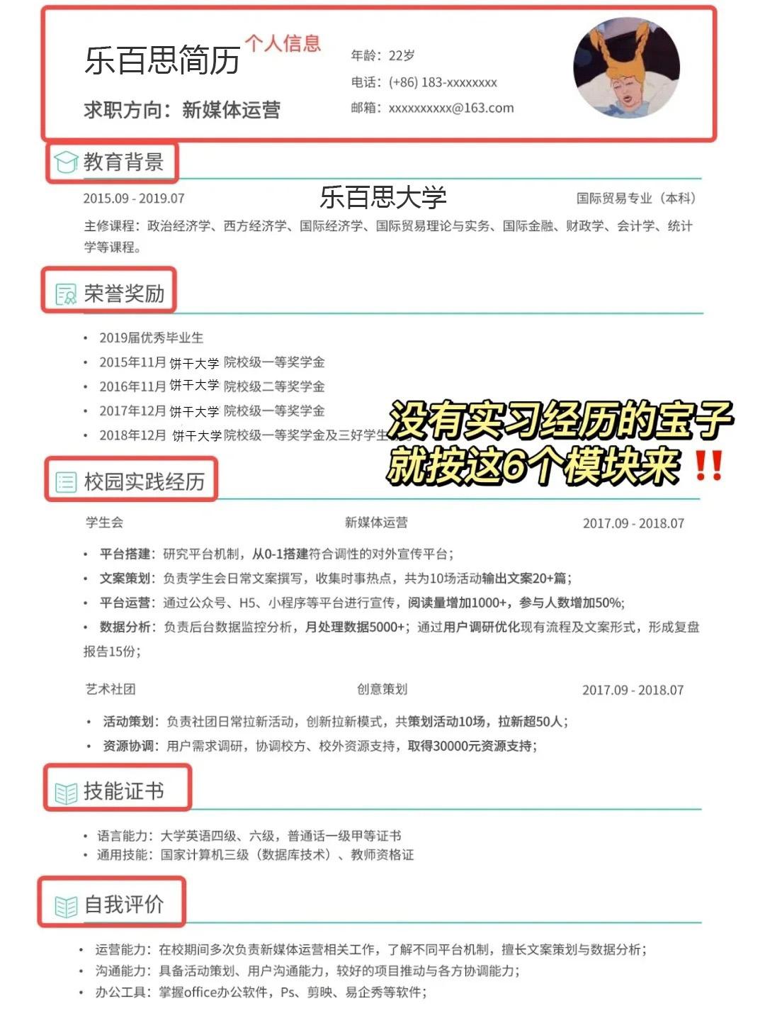 大学生应届生简历模板_应届大学生简历表格_大学生简历模板应届生