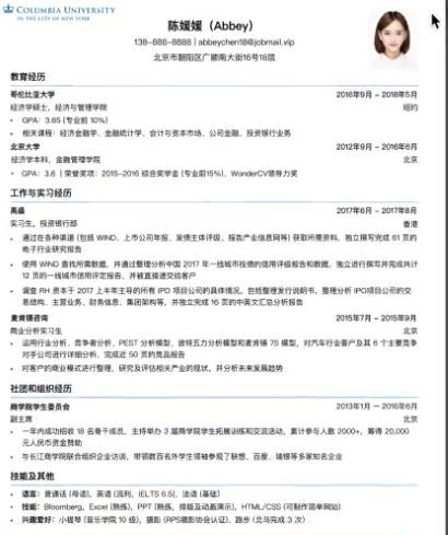 简历模板示范_优美的简历模版_简历模板 漂亮