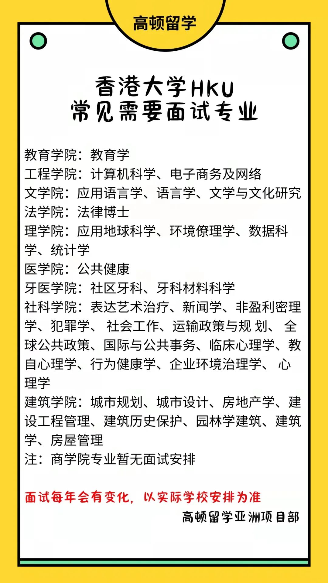 香港留学申请面试攻略：这些大学的专业需要面试，你准备好了吗？