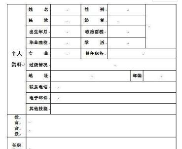 高校求职简历模板_简历求职高校模板怎么写_求职简历表大学生