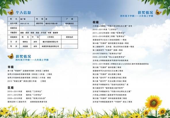 小升初简历模板 5_简历模板升初小5岁怎么写_简历表格个人简历小升初