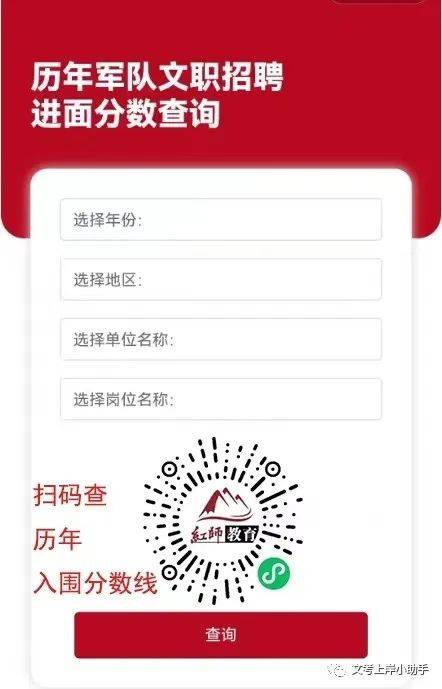 军队文职面试最强攻略：查询往年同类岗位进面分数线及获取面试资料