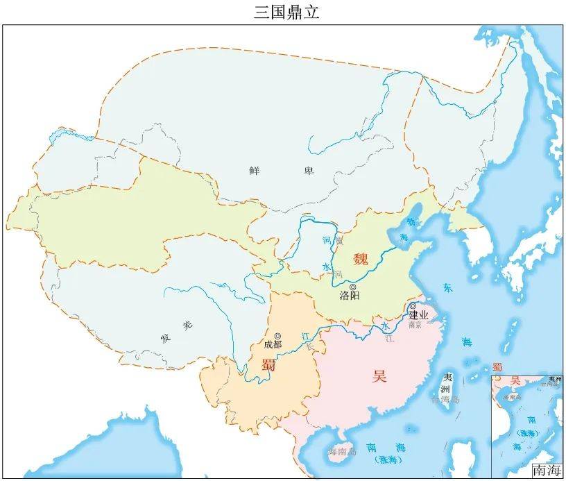 三国地图全图高清版大图_三国12地图_三国地图魏蜀吴分布