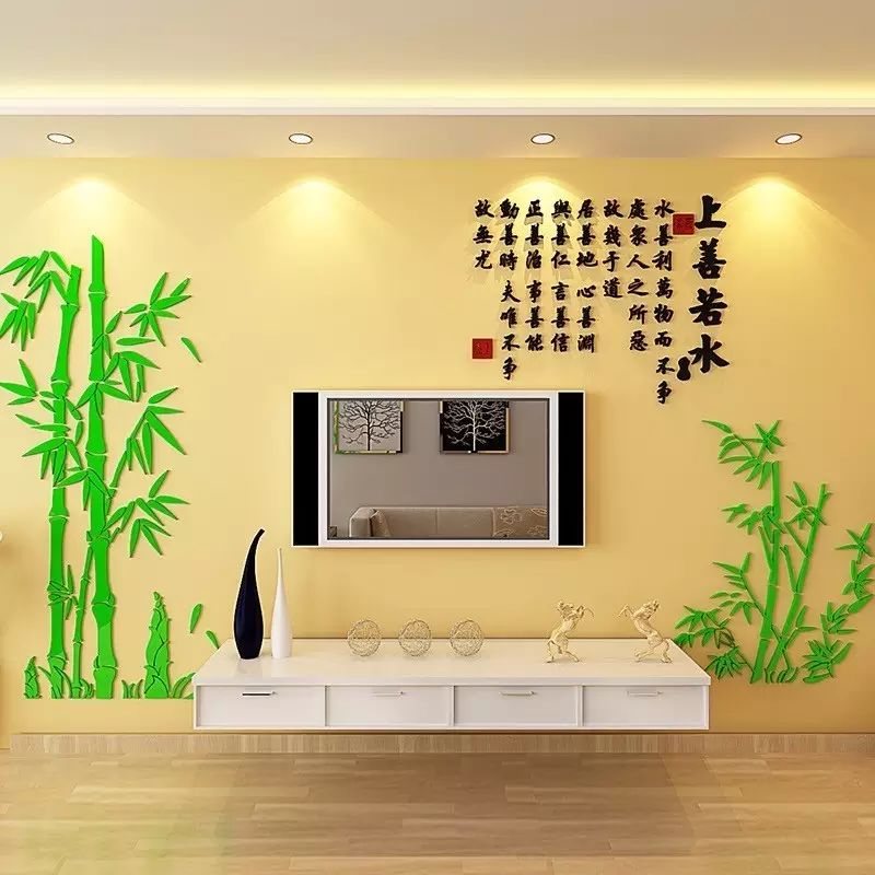 电视墙3d现代简约风格_电视墙装修效果图片3d_电视墙效果