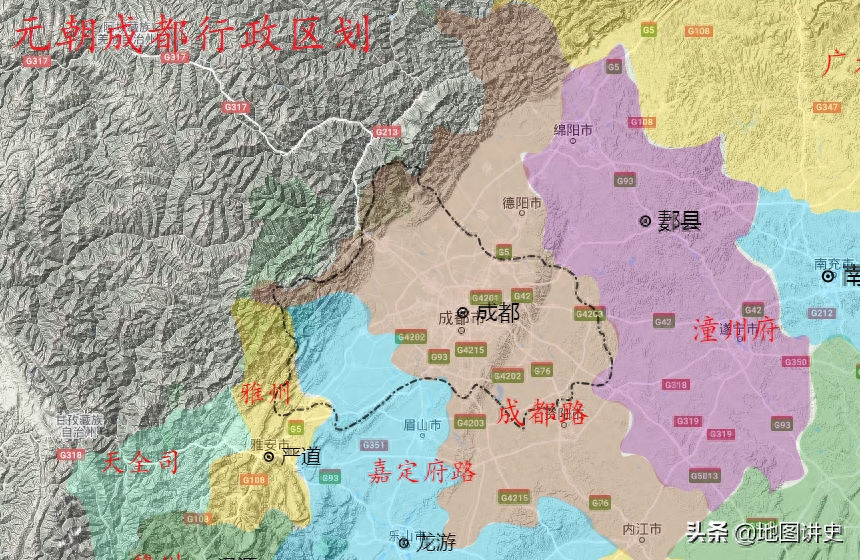 十四张四川成都历朝行政区划图，从古老的蜀郡到现代的成都