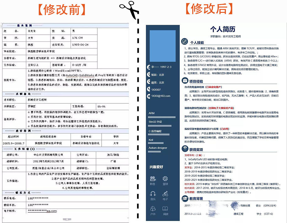 写简历的模板_简历模板写什么内容_如何写简历模板