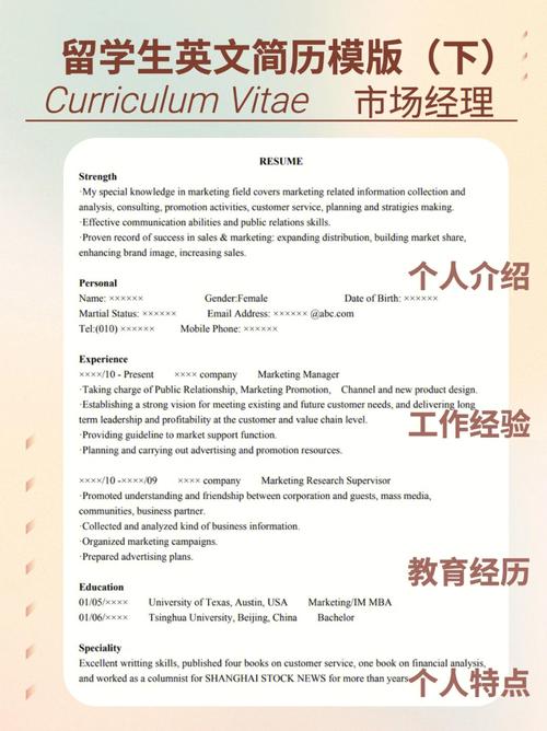 留学简历英文模板申请怎么写_留学个人简历模板英文_留学申请英文简历模板