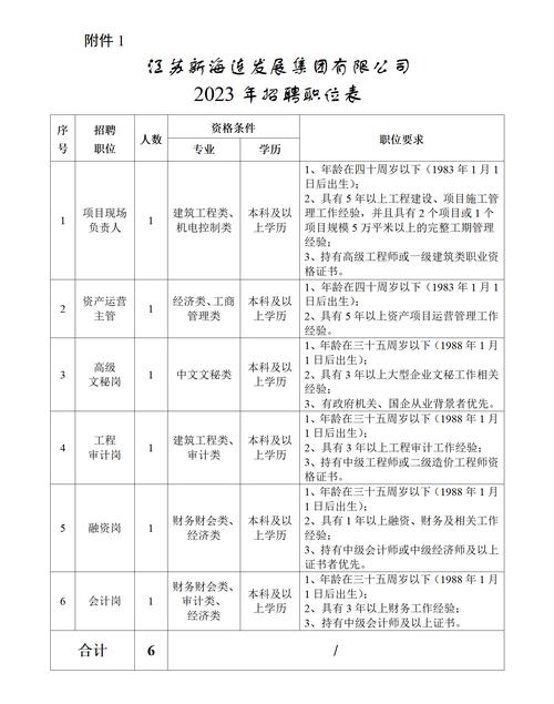 江苏新海连发展集团有限公司工程招聘信息