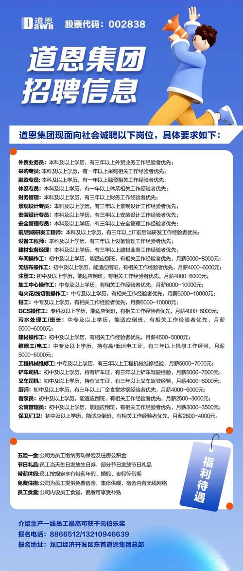 最新！龙口本地招聘信息！速扩散→