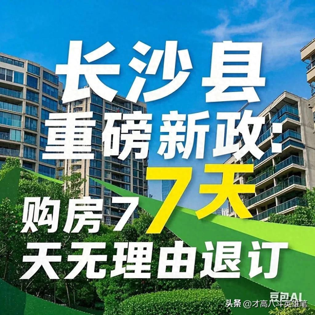 长沙县2025年3月购房订金新政：7日无理由退订背后的逻辑及影响