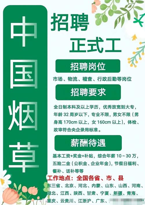 招聘信息！这3家烟草企业正在招聘——