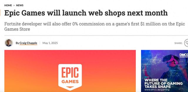 _外媒：Epic Games 将于下个月推出网上商店_外媒：Epic Games 将于下个月推出网上商店