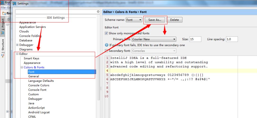 intellij idea替换所有文本_ IDEA字体背景主题设置 _IntelliJ IDEA Java开发工具技巧 