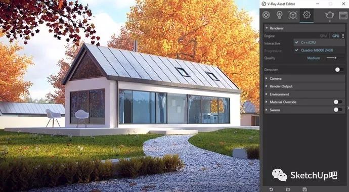 V-Ray 3.6 SketchUp渲染器_V-Ray 3.6 GPU渲染功能_sketch up vr材质