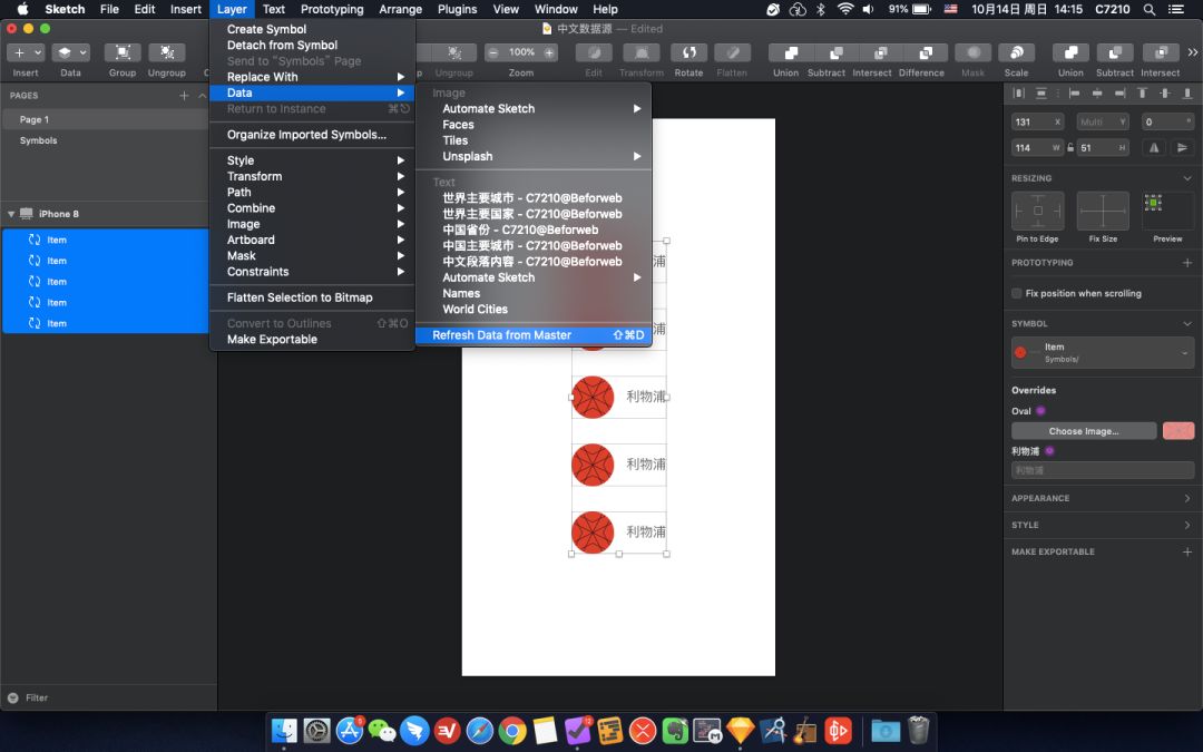 Sketch数据源使用教程_Sketch数据源中文定制_sketch汉化