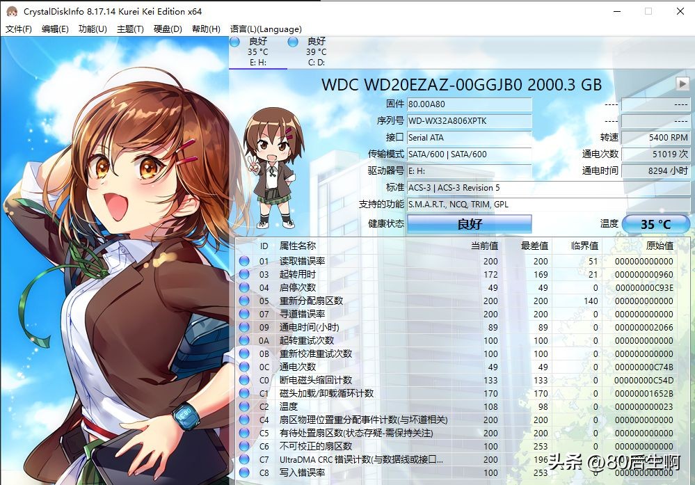  硬盘温度监测工具 _硬盘检测软件教程_CrystalDiskInfo 硬盘健康监测 