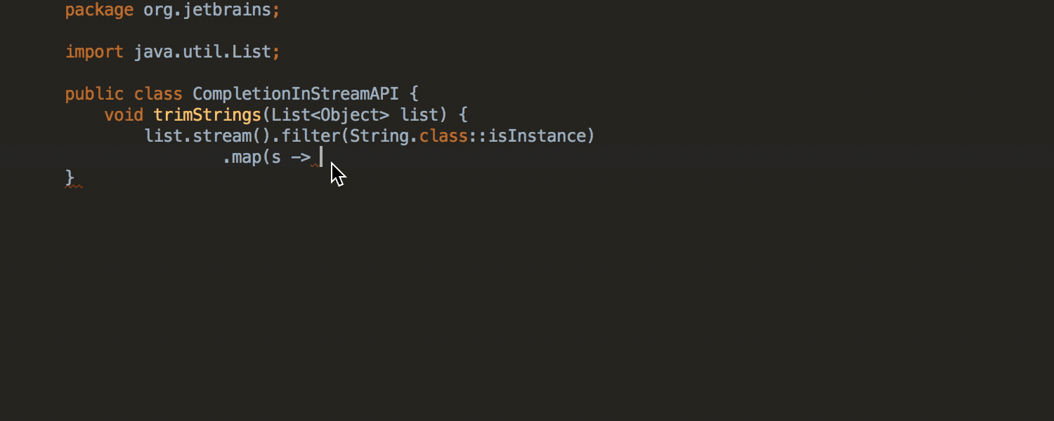 IntelliJ IDEA 2018.1 新功能_intellij idea无法删除文件_IntelliJ IDEA Stream API 自动生成