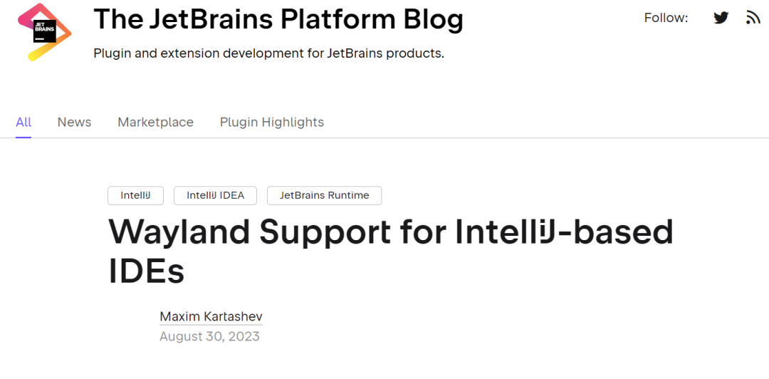 JetBrains IntelliJ IDEA Wayland支持 _intellij idea swing_ Linux IDE Wayland兼容性 