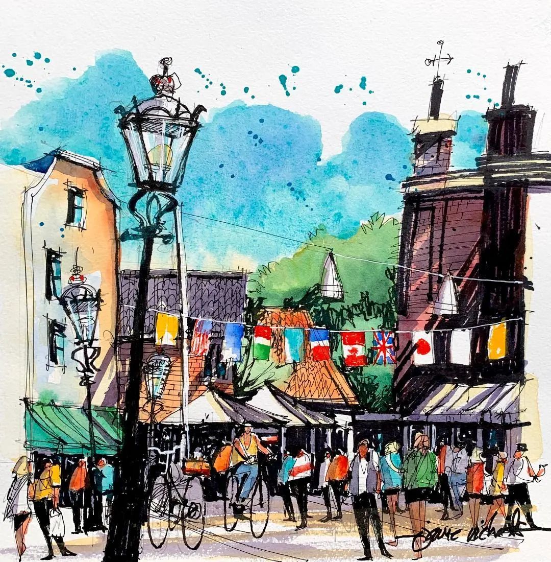 travel sketch_ 速写旅行记录方法 _速写技巧 James Richards 