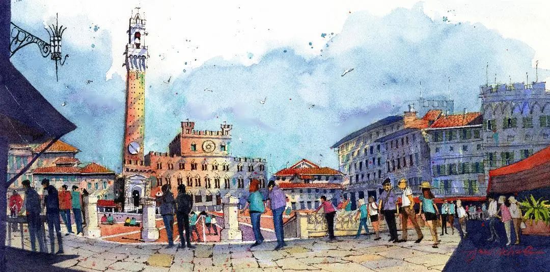 travel sketch_ 速写旅行记录方法 _速写技巧 James Richards 