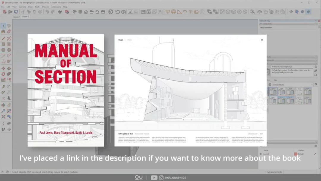 SketchUp 2019 建筑透视剖面图教程_sketch如何导入ai文件_SketchUp 3D模型导出AI