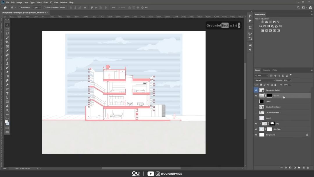 SketchUp 3D模型导出AI_SketchUp 2019 建筑透视剖面图教程_sketch如何导入ai文件