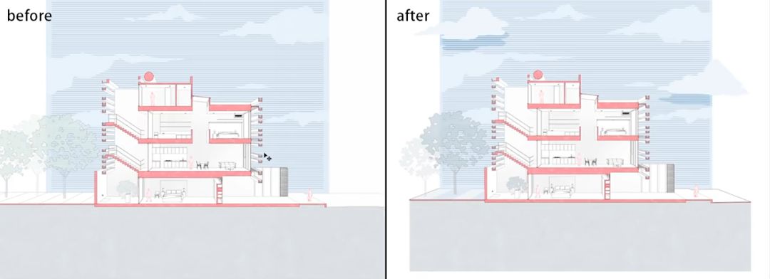 SketchUp 2019 建筑透视剖面图教程_SketchUp 3D模型导出AI_sketch如何导入ai文件
