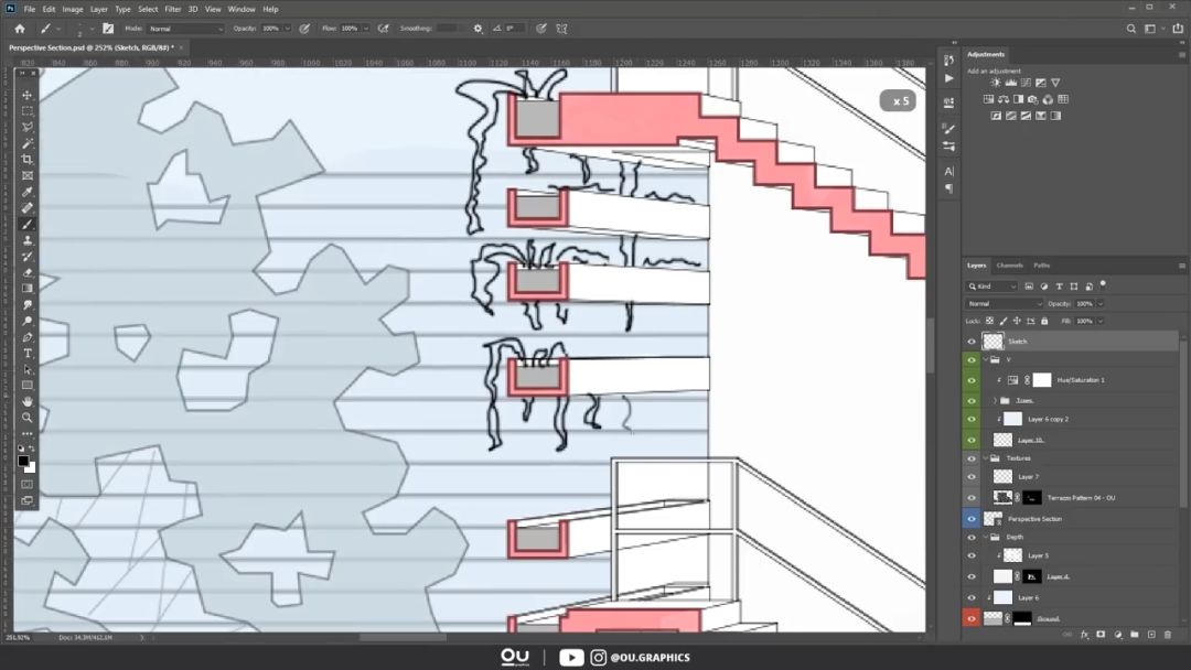 SketchUp 3D模型导出AI_sketch如何导入ai文件_SketchUp 2019 建筑透视剖面图教程