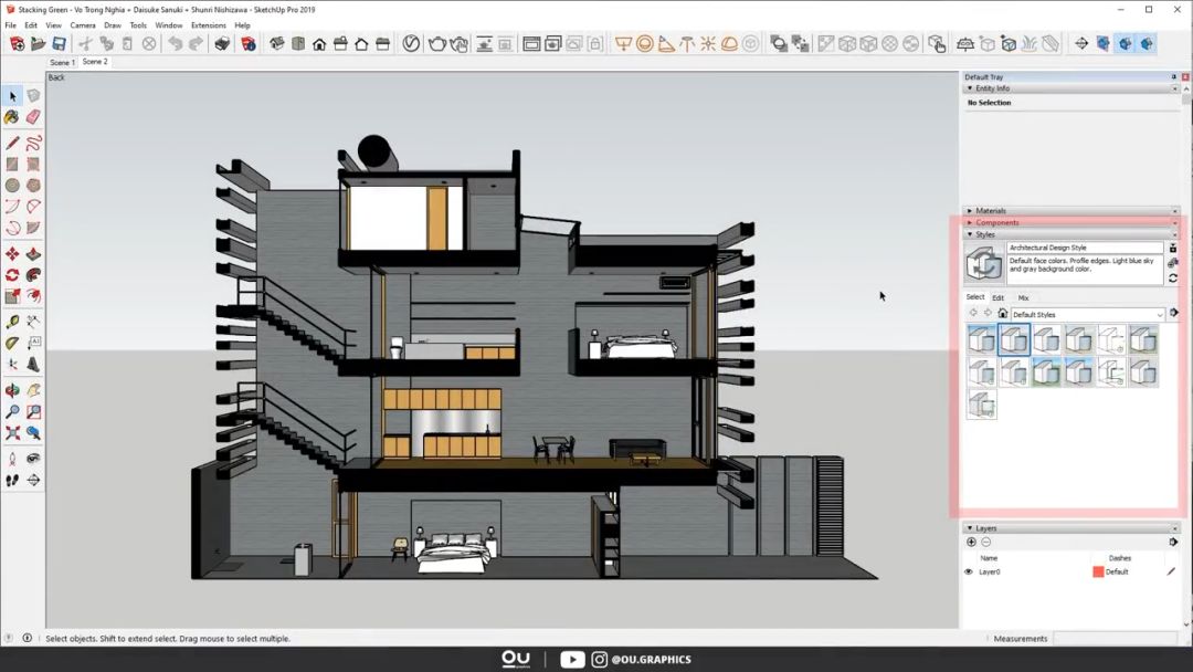 sketch如何导入ai文件_SketchUp 3D模型导出AI_SketchUp 2019 建筑透视剖面图教程