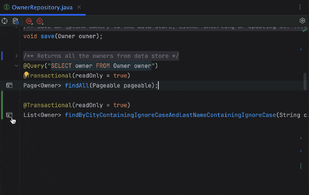 IntelliJ IDEA 数据源创建技巧_intellij idea找不到图标_Spring Data JPA 查询测试