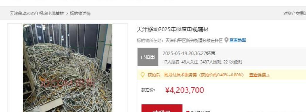 _电缆废铜_ 报废电缆拍卖天价 